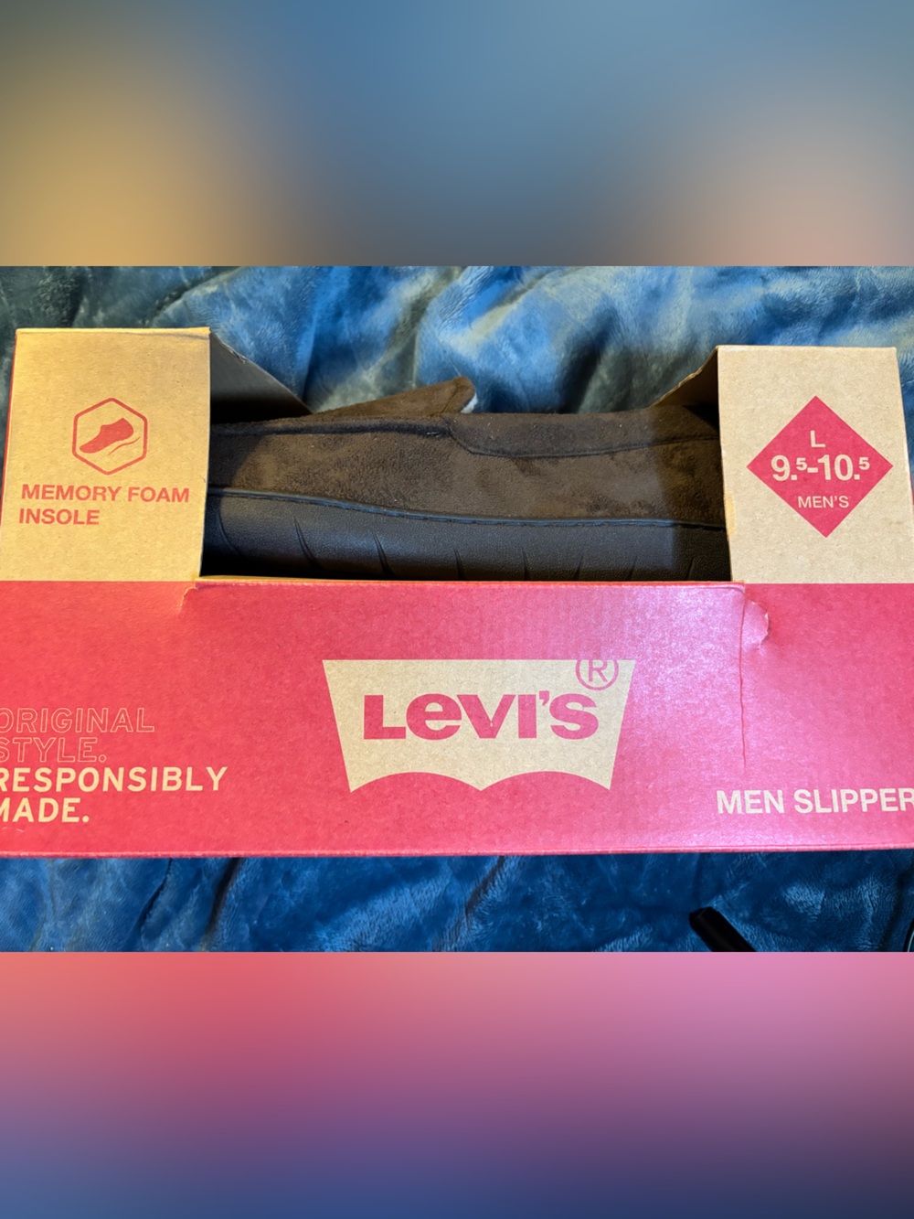 Levi's Brown Slip-On Sherpa-Lined Slippers